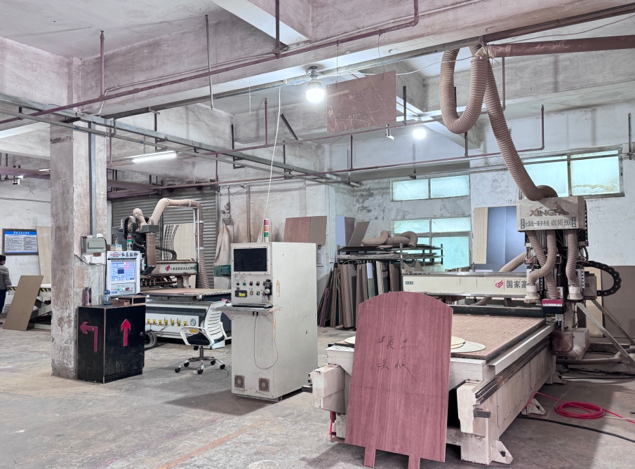 CNC routing machines in the Kefi Creations millwork fabrication workshop