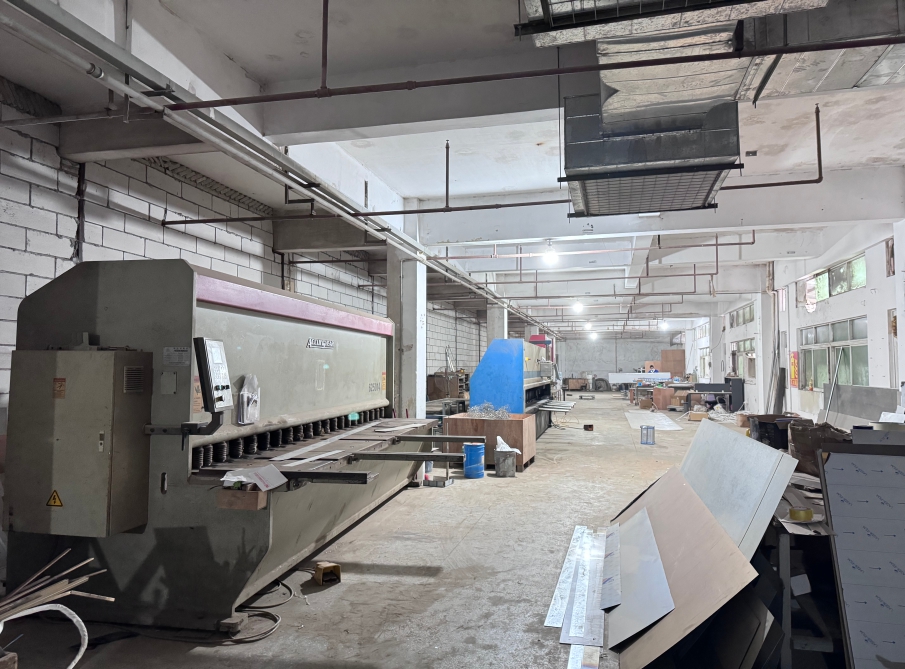 Metal fabrication floor in the Kefi Creations workshop facility